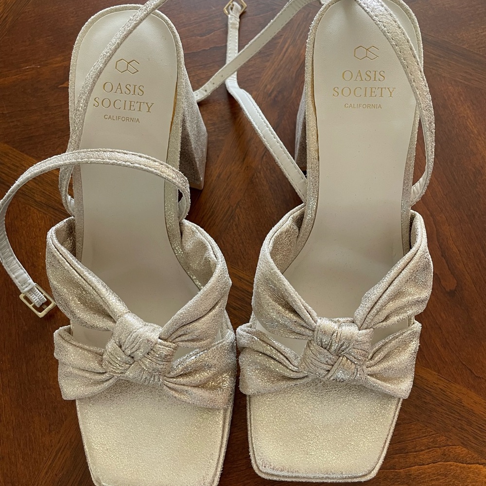 Society Women's Silver Heeled Sandals